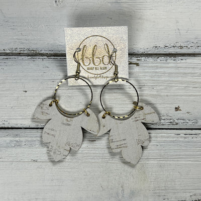 IVY *Limited Edition* COLLECTION ||  <BR> CORK EARRINGS <BR>WHITE CORK