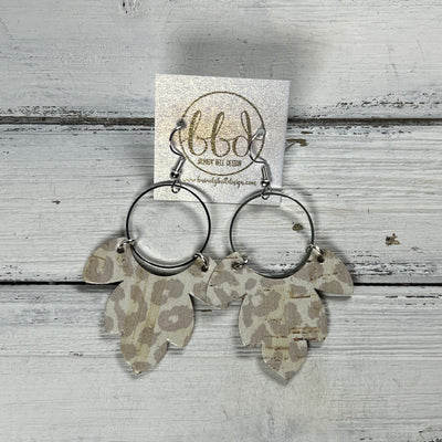 IVY *Limited Edition* COLLECTION ||  <BR> CORK EARRINGS <BR>NUDE LEOPARD ON CORK