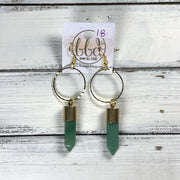 SUEDE + STEEL *Limited Edition* COLLECTION || <br> HOOP WITH BULLET POINT || <br> QUARTZ AVENTURINE