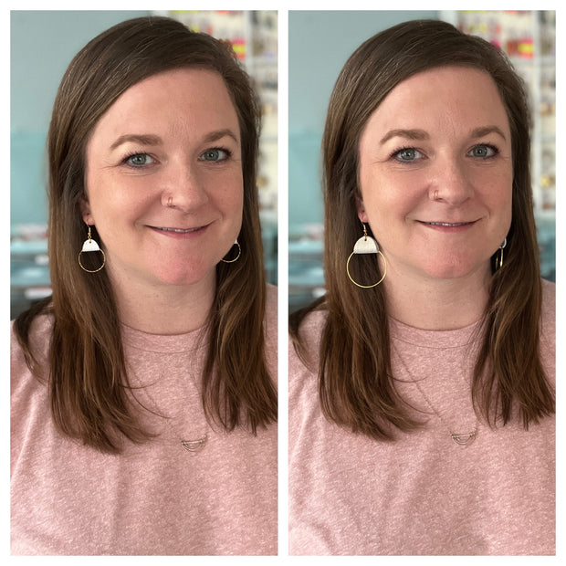 JULIA - Leather Earrings OR Necklace ||  MATTE BLACK (* 3 options available)