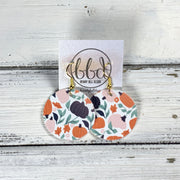CIRCLE -  Leather Earrings  ||  BLUSHING PUMPKINS (FAUX LEATHER)