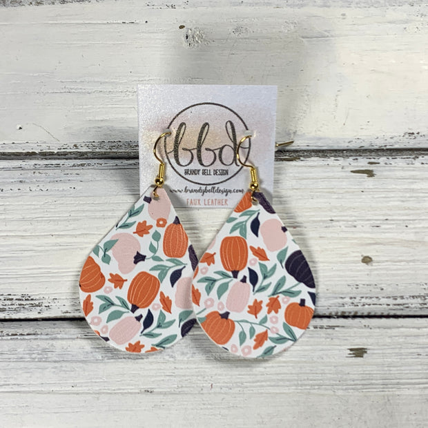 ZOEY (3 sizes available!) -  Leather Earrings  || BLUSHING PUMPKINS (FAUX LEATHER)