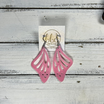 BUTTERFLY WINGS -  Earrings  ||   <BR> WATERPROOF, SEMI-TRANSPARENT JELLY MATERIAL <BR> BUBBLEGUM PINK