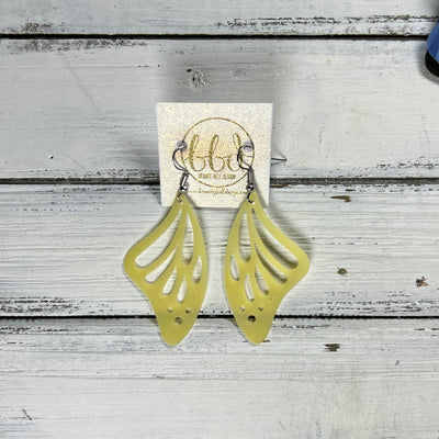 BUTTERFLY WINGS -  Earrings  ||   <BR> WATERPROOF, SEMI-TRANSPARENT JELLY MATERIAL <BR> YELLOW