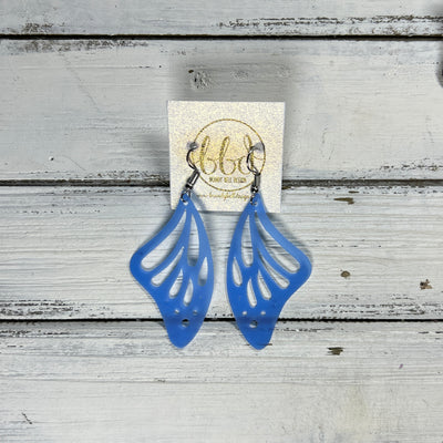 BUTTERFLY WINGS -  Earrings  ||   <BR> WATERPROOF, SEMI-TRANSPARENT JELLY MATERIAL <BR> BLUE