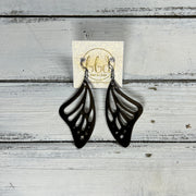 BUTTERFLY WINGS -  Earrings  ||   <BR> WATERPROOF, SEMI-TRANSPARENT JELLY MATERIAL <BR> GLOSSY BLACK
