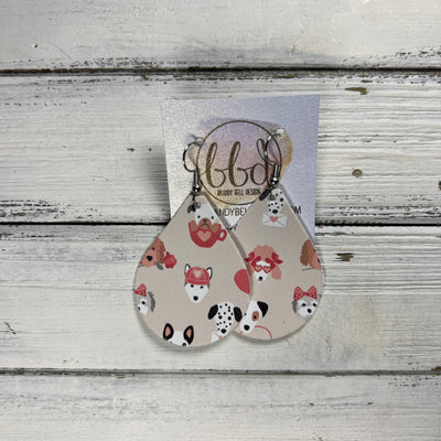 ZOEY (3 sizes available!) -  Leather Earrings  ||  VALENTINE DOGS (FAUX LEATHER)
