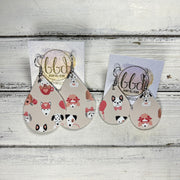 ZOEY (3 sizes available!) -  Leather Earrings  ||  VALENTINE DOGS (FAUX LEATHER)