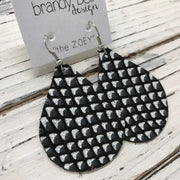 ZOEY (3 sizes available!) - Leather Earrings  ||  BLACK & WHITE MATTE MERMAID