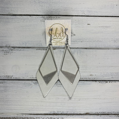 SUEDE + STEEL *Limited Edition* COLLECTION || <BR> SILVER BRASS TRIANGLE, <BR> PEARL WHITE