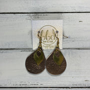 SUEDE + STEEL *Limited Edition* MINI ZOEY  || GOLD BRASS LEAF, <BR> METALLIC ROSE GOLD SMOOTH