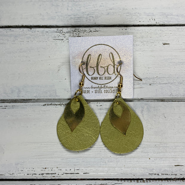 SUEDE + STEEL *Limited Edition* MINI ZOEY  || GOLD BRASS LEAF, <BR> PEARLIZED OCHRE