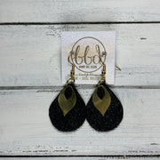 SUEDE + STEEL *Limited Edition* MINI ZOEY  || GOLD BRASS LEAF, <BR> SHIMMER BLACK