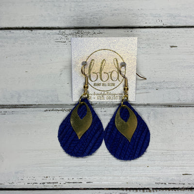 SUEDE + STEEL *Limited Edition* MINI ZOEY  || GOLD BRASS LEAF, <BR> COBALT PALMS