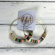RUTHIA - Rubber Disk Hoop Earrings  ||    GIRLY CAMO