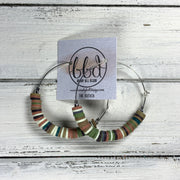 RUTHIA - Rubber Disk Hoop Earrings  ||    CAMO