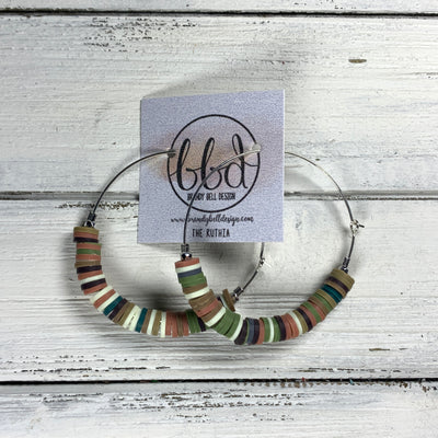 RUTHIA - Rubber Disk Hoop Earrings  ||    CAMO