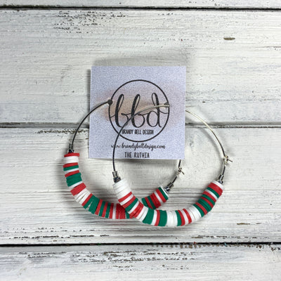 RUTHIA - Rubber Disk Hoop Earrings  ||    CHRISTMAS