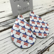 ZOEY (3 sizes available!) - Leather Earrings   ||  4TH OF JULY STARS