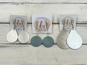 SUEDE + STEEL *Limited Edition* COLLECTION ||  <br> GOLD POST DROP || <br>  PEARLIZED OLIVE GREEN