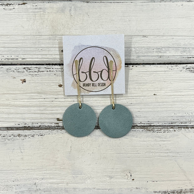 SUEDE + STEEL *Limited Edition* COLLECTION ||  <br> GOLD POST DROP || <br>  DUSTY AQUA RIVIERA