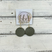 SUEDE + STEEL *Limited Edition* COLLECTION ||  <br> GOLD POST DROP || <br>  PEARLIZED OLIVE GREEN
