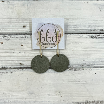 SUEDE + STEEL *Limited Edition* COLLECTION ||  <br> GOLD POST DROP || <br>  PEARLIZED OLIVE GREEN