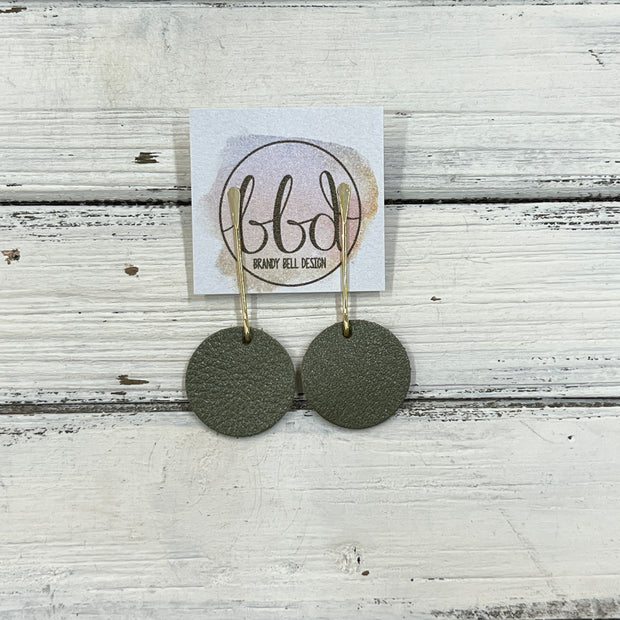 SUEDE + STEEL *Limited Edition* COLLECTION ||  <br> GOLD POST DROP || <br>  PEARLIZED OLIVE GREEN