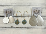 SUEDE + STEEL *Limited Edition* COLLECTION ||  <br> GOLD DROP & METAL FLORAL || <br>  DUSTY AQUA RIVIERA