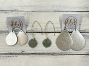 SUEDE + STEEL *Limited Edition* COLLECTION ||  <br> GOLD DROP & METAL FLORAL || <br> MATTE WHITE