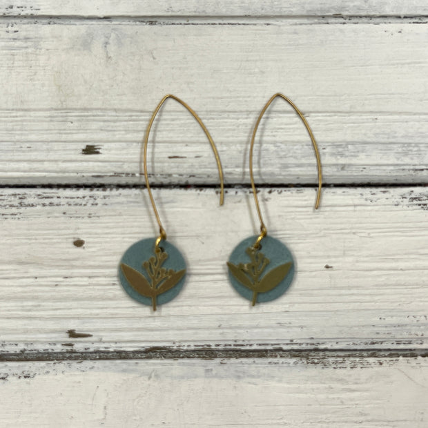 SUEDE + STEEL *Limited Edition* COLLECTION ||  <br> GOLD DROP & METAL FLORAL || <br>  DUSTY AQUA RIVIERA