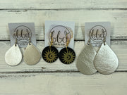 SUEDE + STEEL *Limited Edition* COLLECTION ||  <br> METAL SUN, MOON & STARS || <br> SHIMMER BLACK