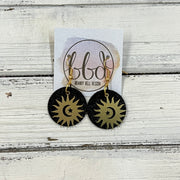 SUEDE + STEEL *Limited Edition* COLLECTION ||  <br> METAL SUN, MOON & STARS || <br> SHIMMER BLACK