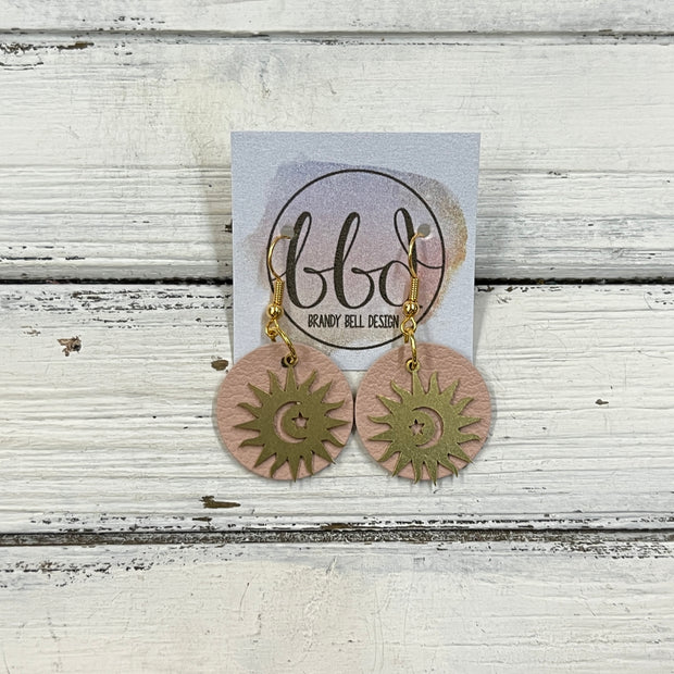 SUEDE + STEEL *Limited Edition* COLLECTION ||  <br> METAL SUN, MOON & STARS || <br> MATTE BLUSH PINK