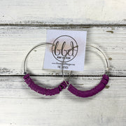 RUTHIA - Rubber Disk Hoop Earrings  ||   PLUM