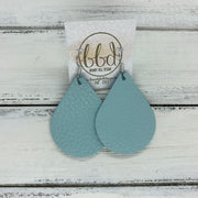 ZOEY (3 sizes available!) -  Leather Earrings  ||   MATTE COOL MINT