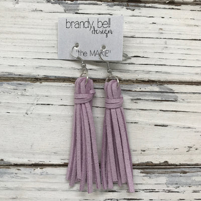 MARIE - Faux Suede Tassel Earrings  || LILAC