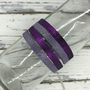 WRAP BRACELET - SPENCER ||    Handmade by Brandy Bell Design ||  SHIMMER FUCHSIA / SHIMMER LAVENDER