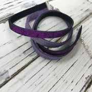 WRAP BRACELET - SPENCER ||    Handmade by Brandy Bell Design ||  SHIMMER FUCHSIA / SHIMMER LAVENDER