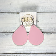 ZOEY (3 sizes available!) -  Leather Earrings  ||  <BR>  PALE PINK  (FAUX LEATHER)