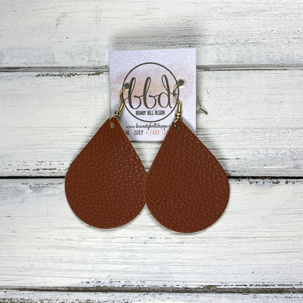 ZOEY (3 sizes available!) -  Leather Earrings  ||  <BR>  CONGAC (FAUX LEATHER)