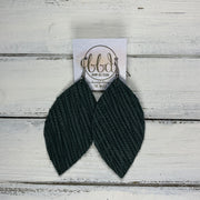 MAISY - Leather Earrings  ||  <BR>  FORREST GREEN PALMS