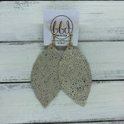 MAISY - Leather Earrings  ||  <BR> IVORY STINGRAY