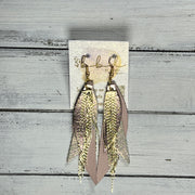 SUEDE + STEEL *Limited Edition* COLLECTION ||  Leather Earrings || GOLD BRASS TASSEL, <BR> METALLIC ROSE GOLD, <BR> SHIMMER ROSE GOLD, <BR> MATTE BLUSH PINK