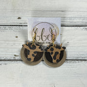 COW - Leather Earrings  ||   <BR> CARAMEL CHEETAH, <BR> PEARLIZED BROWN, <BR> PEARLIZED IVORY