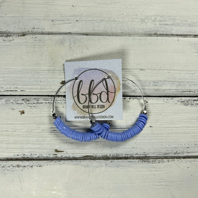 RUTHIA - Rubber Disk Hoop Earrings  ||   PERIWINKLE