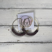 RUTHIA - Rubber Disk Hoop Earrings  ||   BROWN