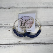 RUTHIA - Rubber Disk Hoop Earrings  ||   NAVY BLUE