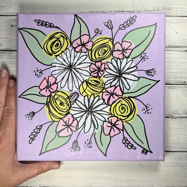 8" x 8" Painting on wrapped canvas by Brandy Bell