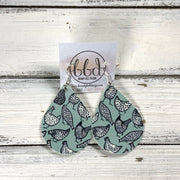 ZOEY (3 sizes available!) -  Leather Earrings  || CHICKENS ON SAGE  (FAUX LEATHER)
